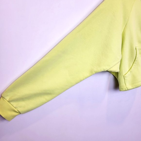 BDG Urban Outfitters Yellow Cropped Long Sleeve Zip Up Hoodie, Size Medium, EUC - Picture 4 of 8